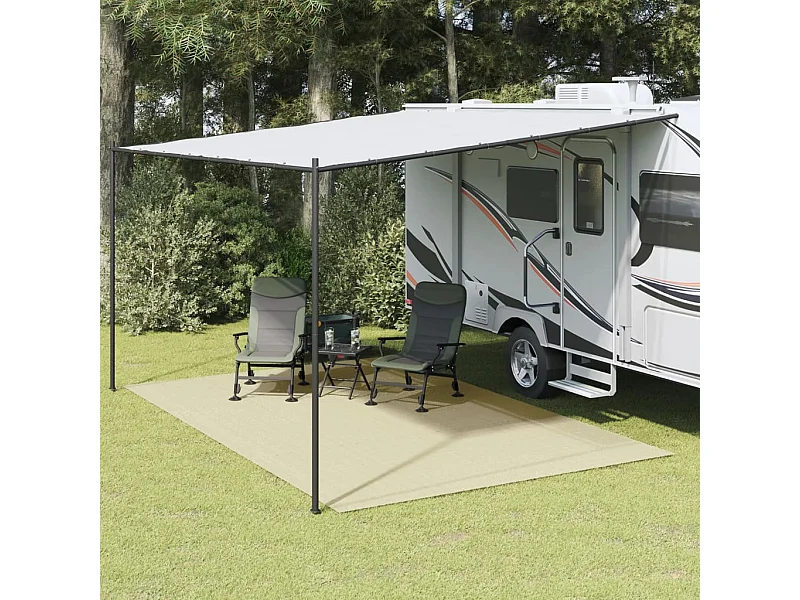 Tapis de tente crème 5x3 m