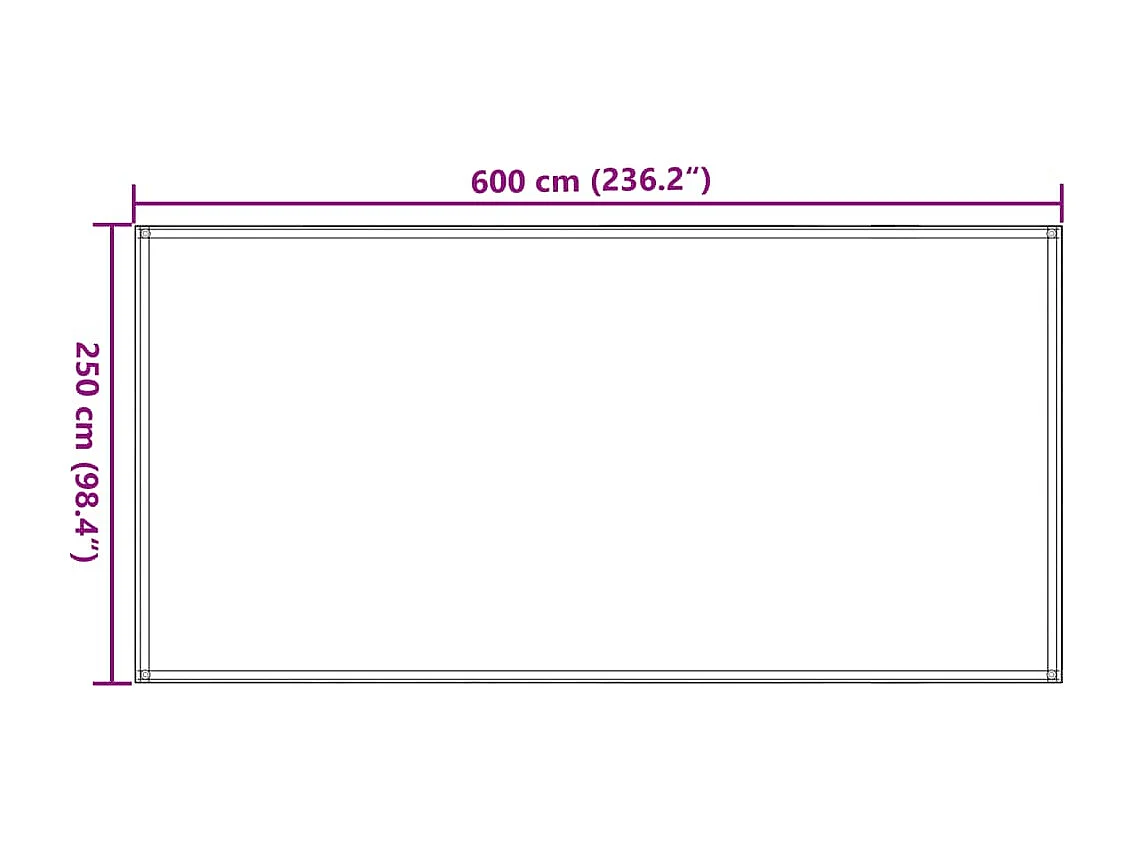 Tapis de tente 250x600 cm Noir