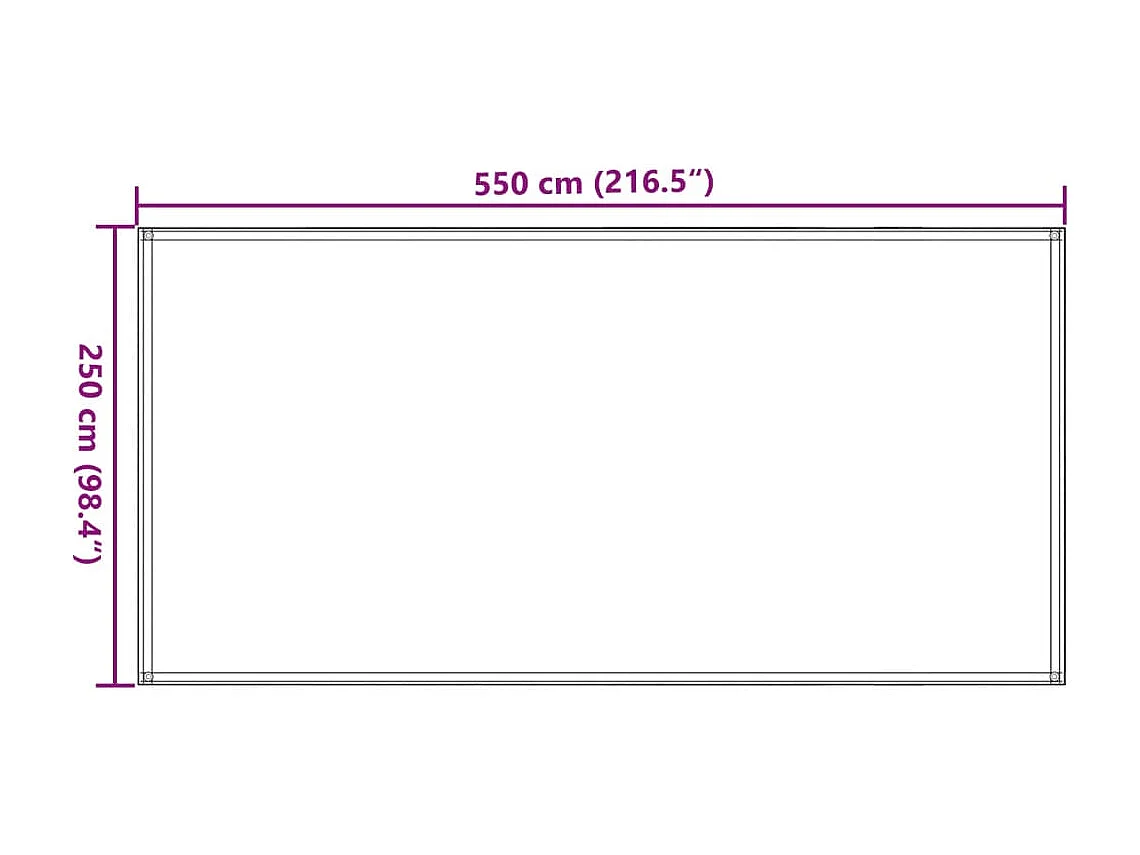 Tapis de tente 250x550 cm Bleu