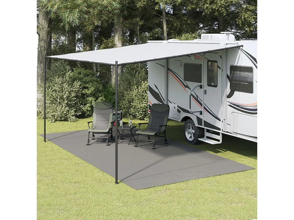 Alfombra para tienda de campaña antracita 6x3 m