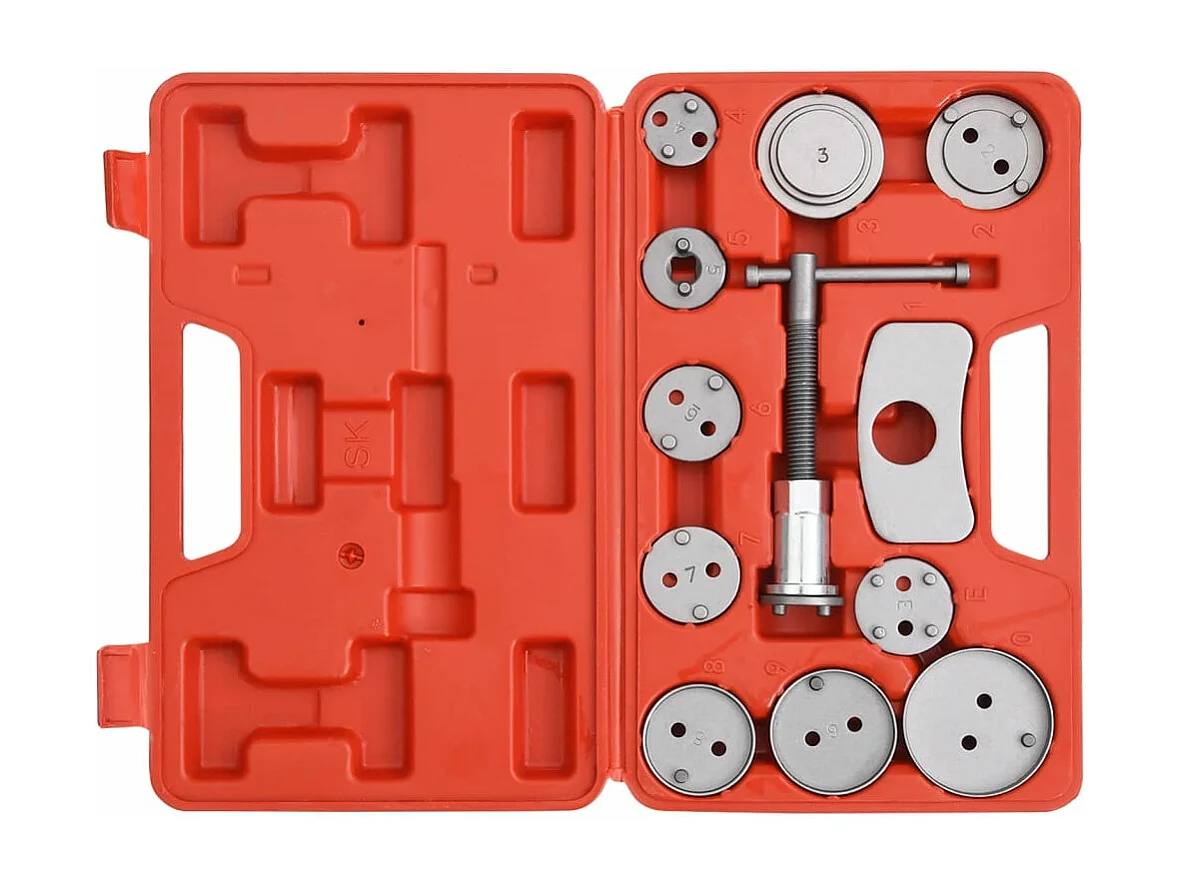 Kit de ferramentas para pinça de freio a disco de 12 peças