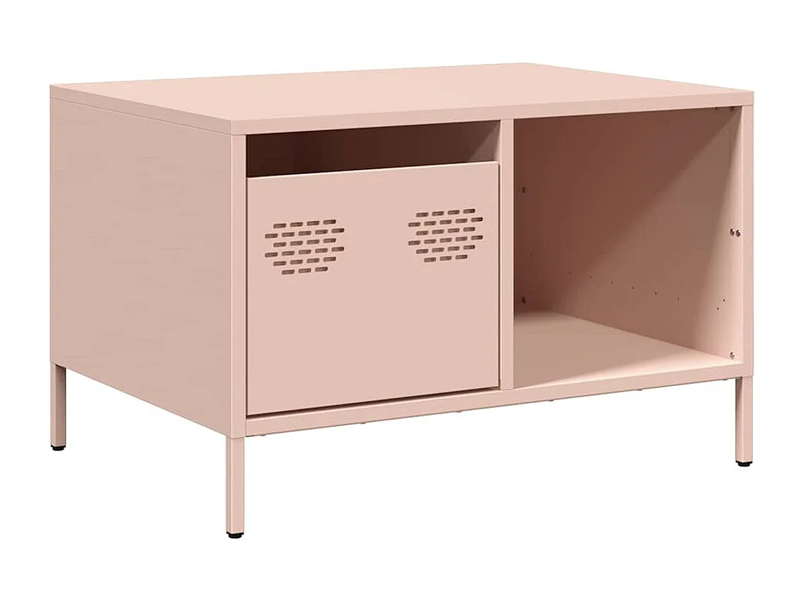 Tavolino rosa 68,5x50x43,5 cm acciaio laminato a freddo