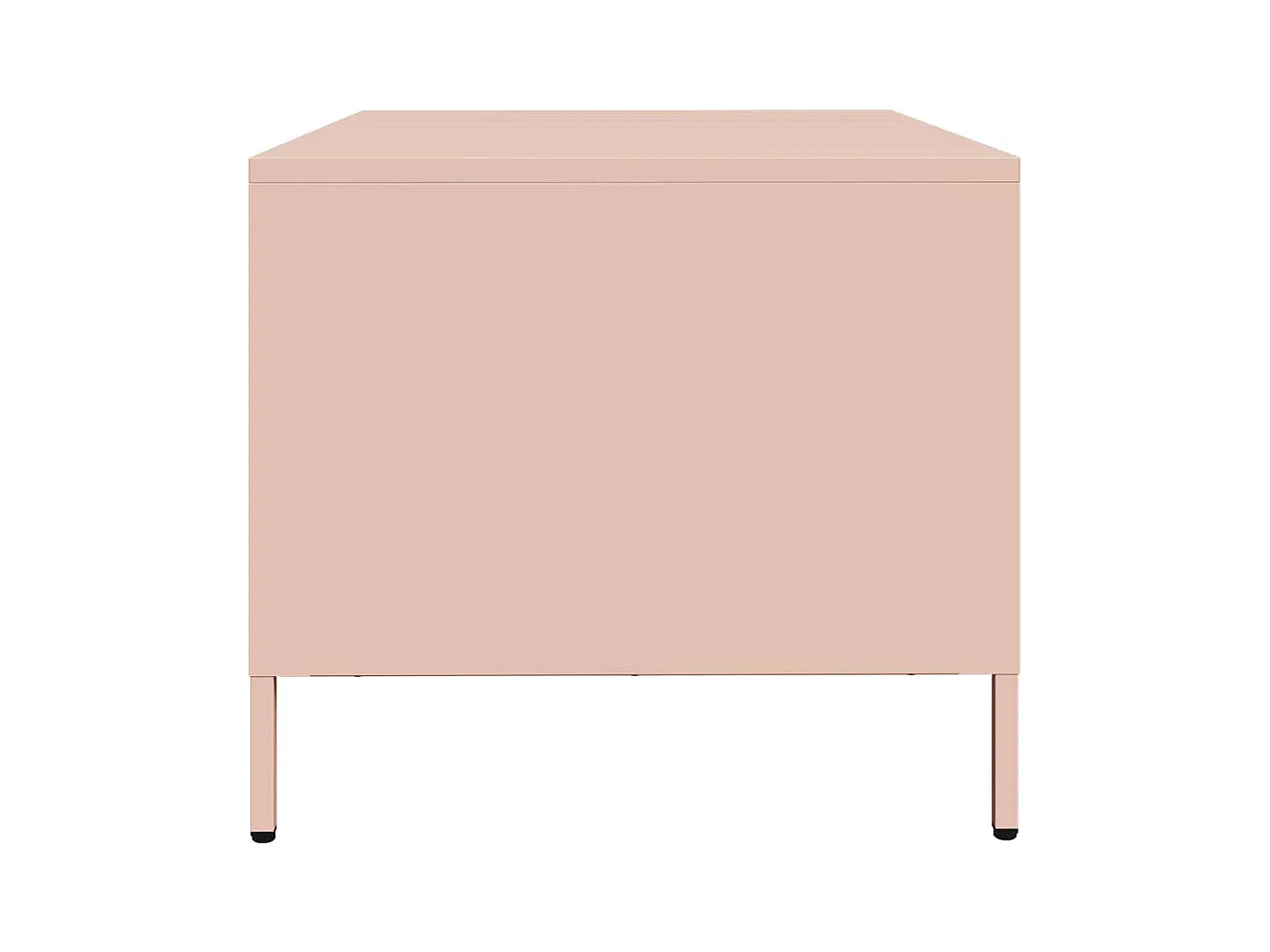 Table basse rose 68,5x50x43,5 cm acier laminé à froid