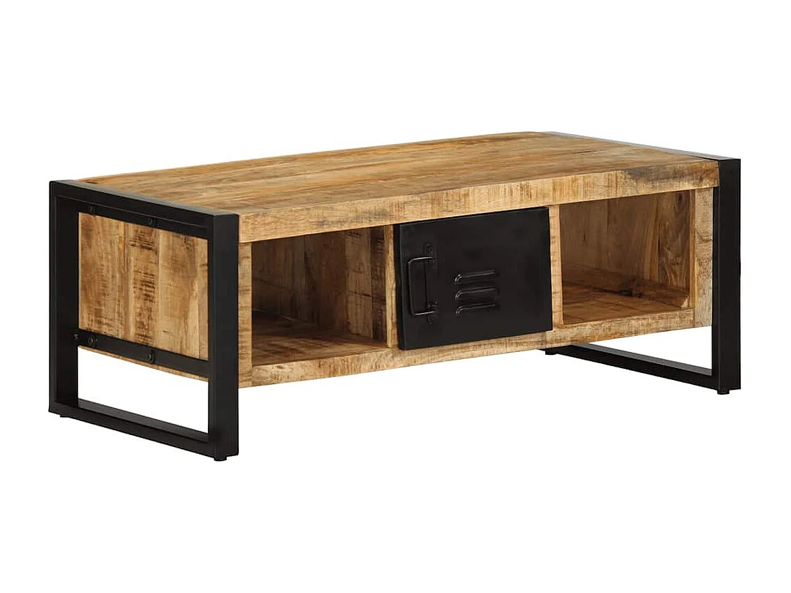 Table basse 90x50x36 cm bois de manguier massif brut