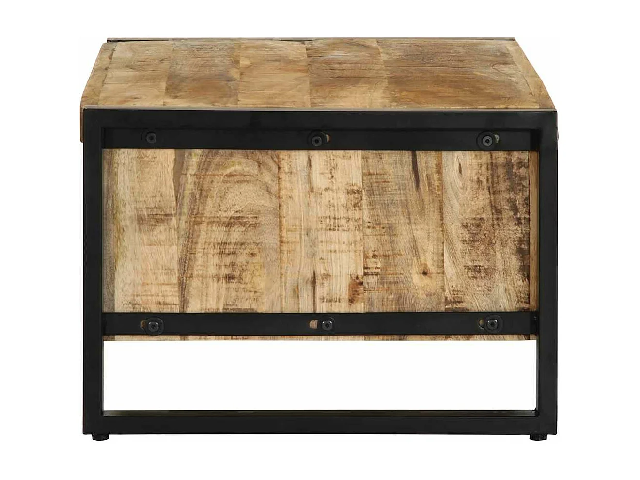 Table basse 90x50x36 cm bois de manguier massif brut