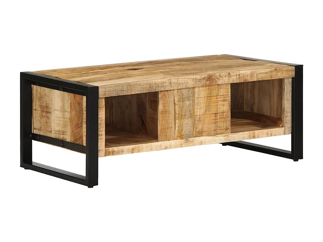 Couchtisch 90x50x36 cm massives rohes Mangoholz