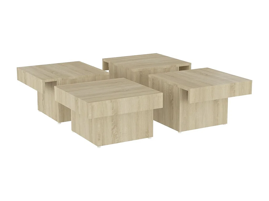 Table basse chêne sonoma 90x90x28 cm bois d'ingénierie