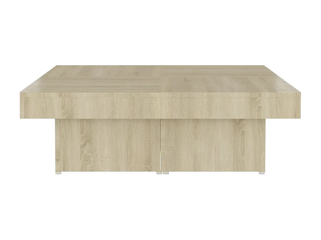 Couchtisch aus Sonoma-Eiche, 90 x 90 x 28 cm, Holzwerkstoff