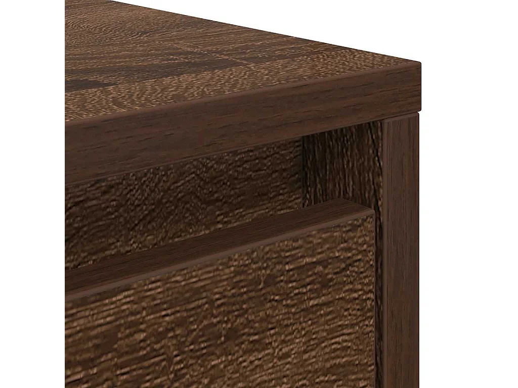 Tavolino con cassetti rovere marrone 100x100x40 cm