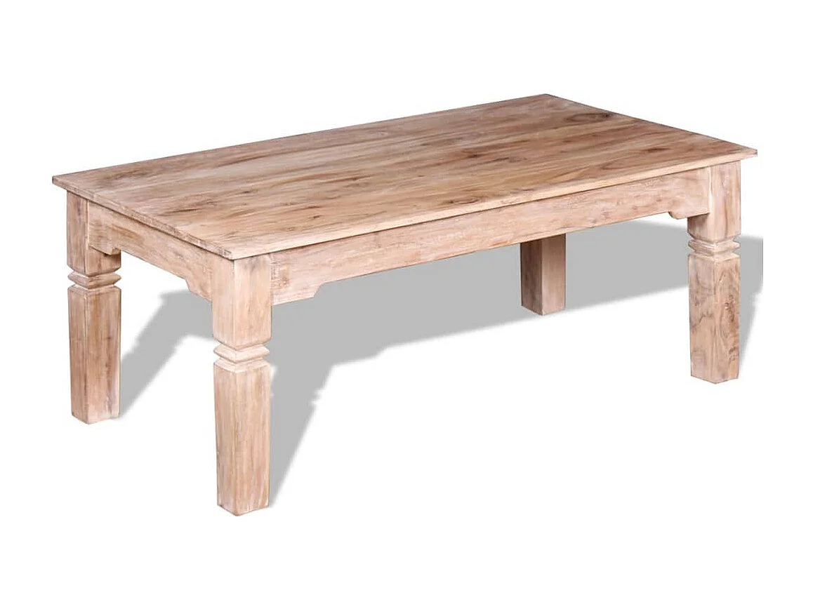 Tavolino in legno di acacia 110x60x45 cm