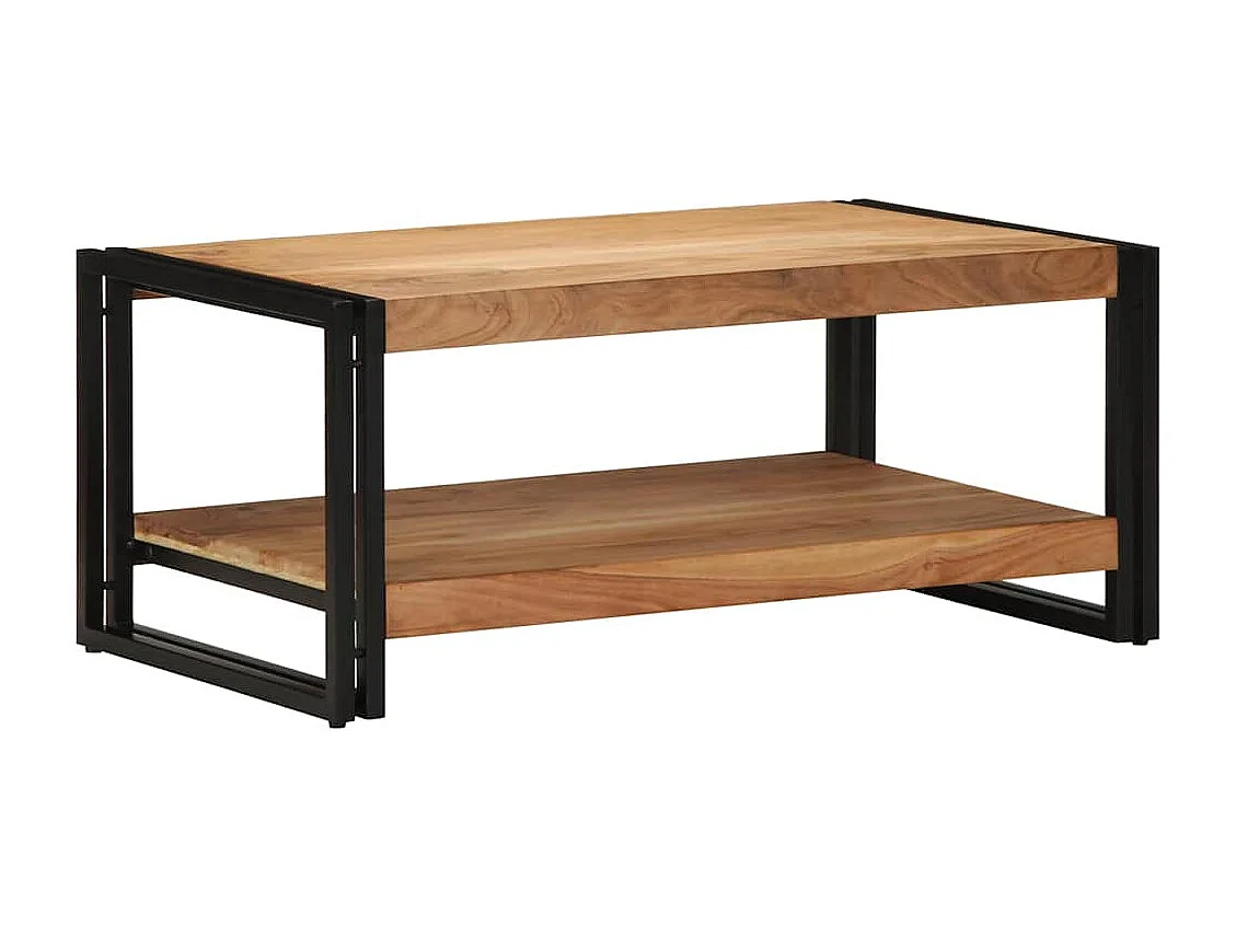 Mesa de centro 90x50x38 cm madeira maciça de acácia