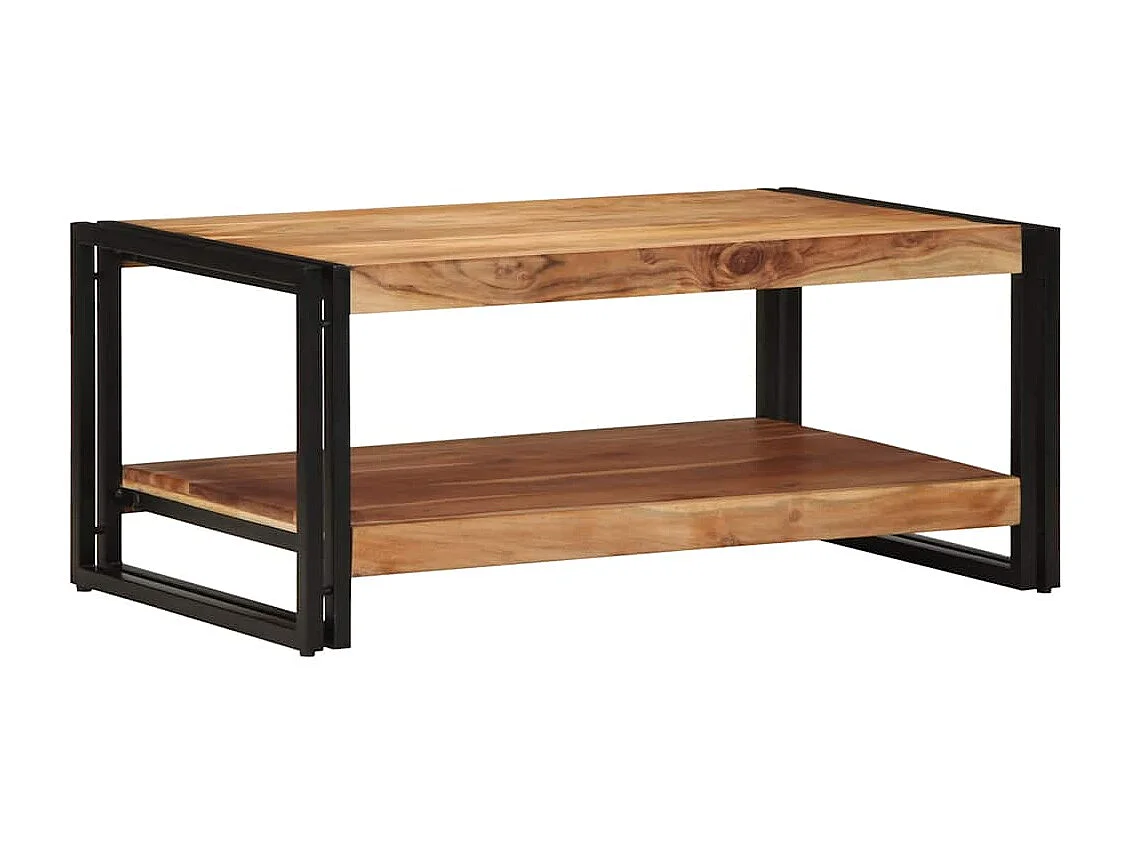 Mesa de centro 90x50x38 cm madeira maciça de acácia