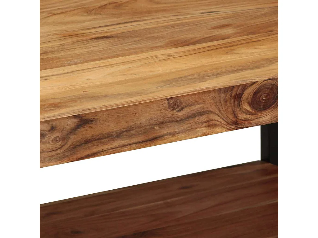 Mesa de centro 90x50x38 cm madeira maciça de acácia