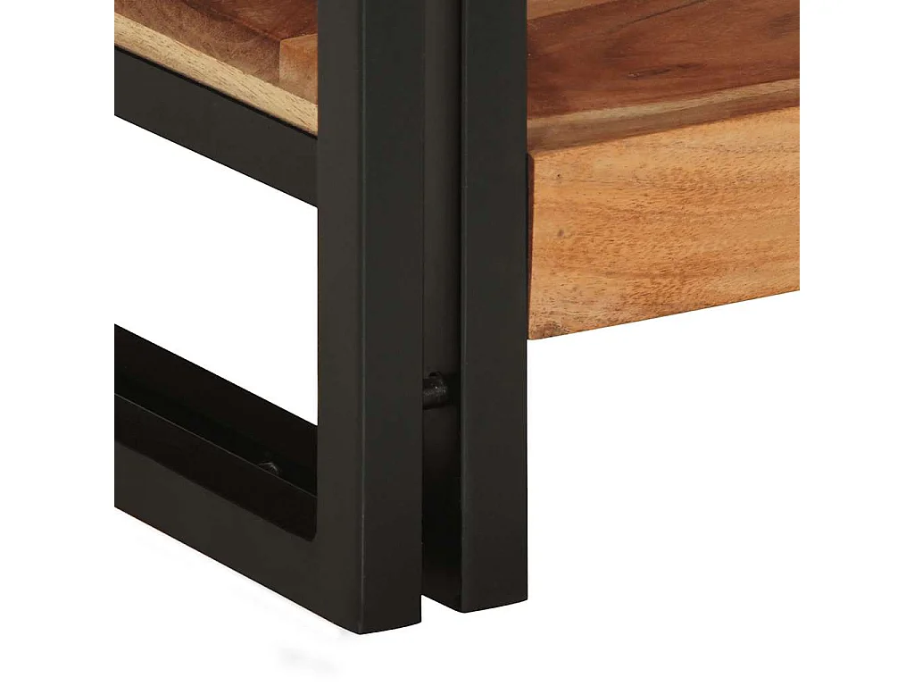 Mesa de centro 90x50x38 cm madeira maciça de acácia