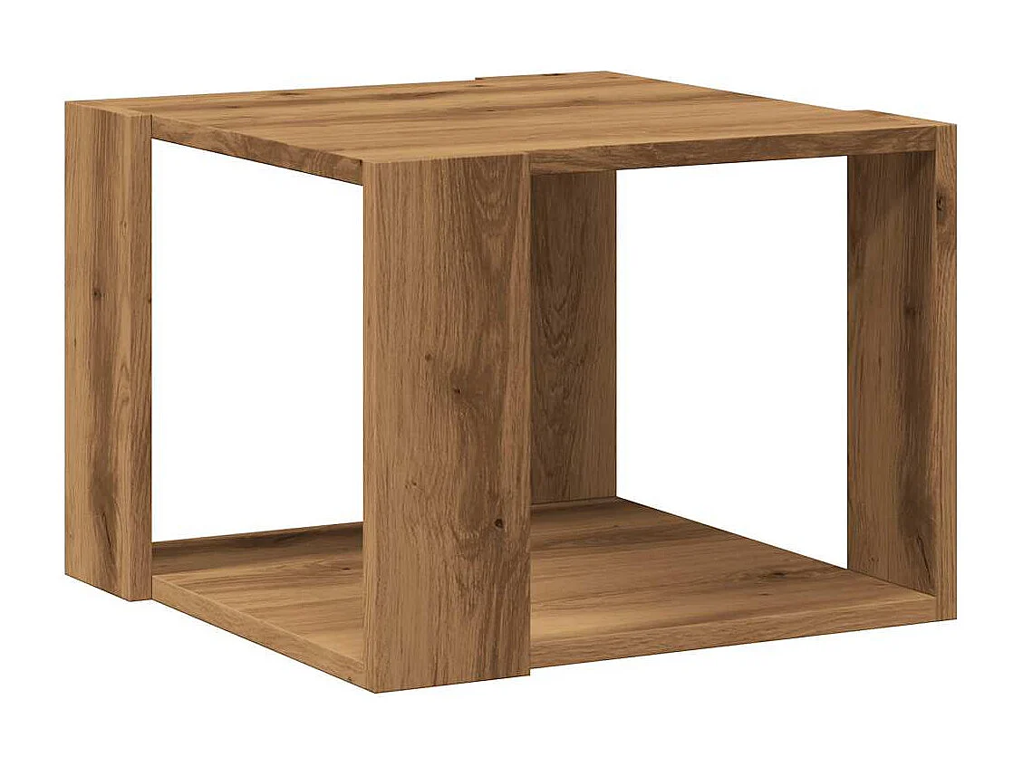 Tavolino artigianale in rovere 40x40x30 cm in legno ingegnerizzato