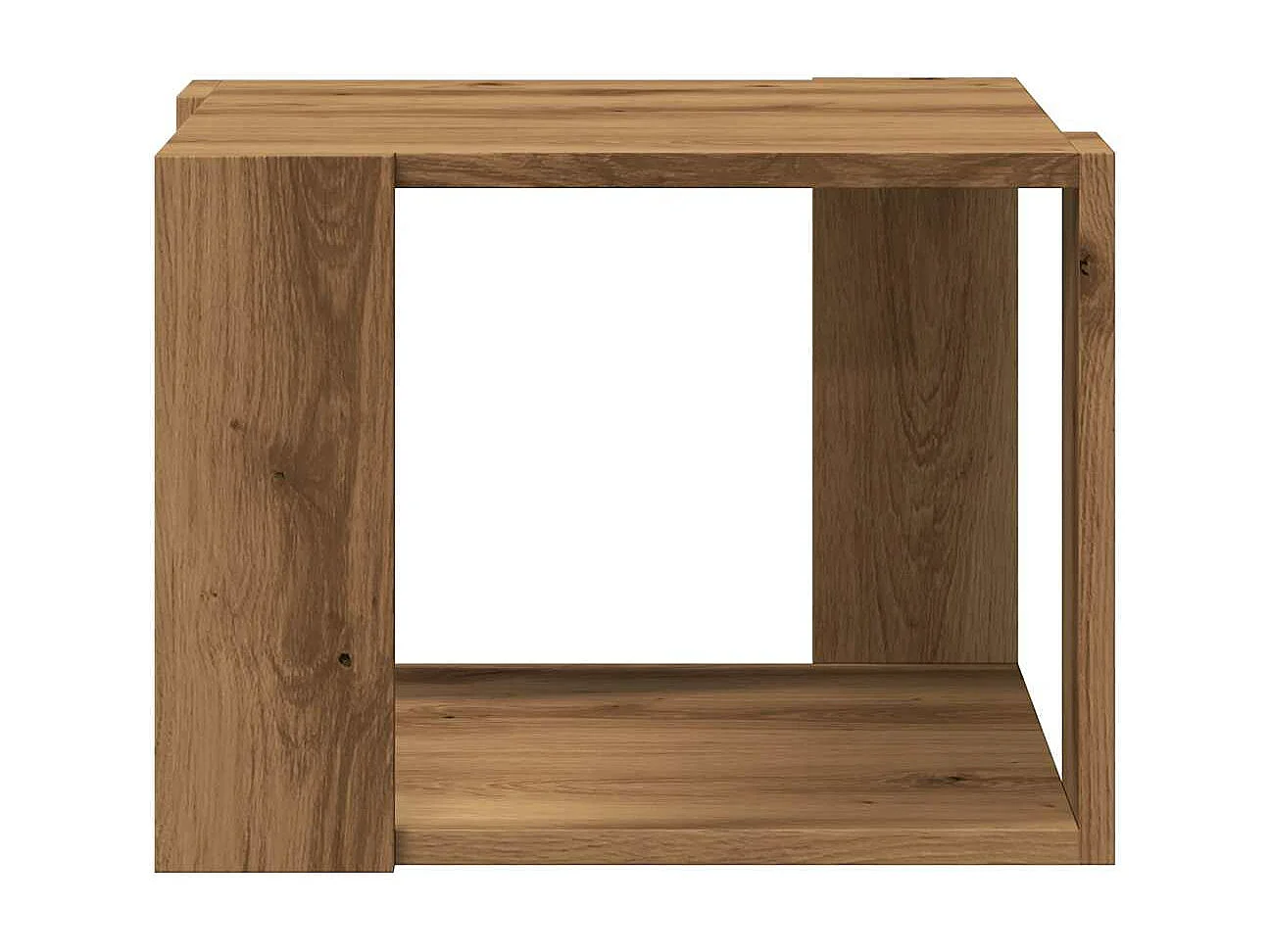 Tavolino artigianale in rovere 40x40x30 cm in legno ingegnerizzato