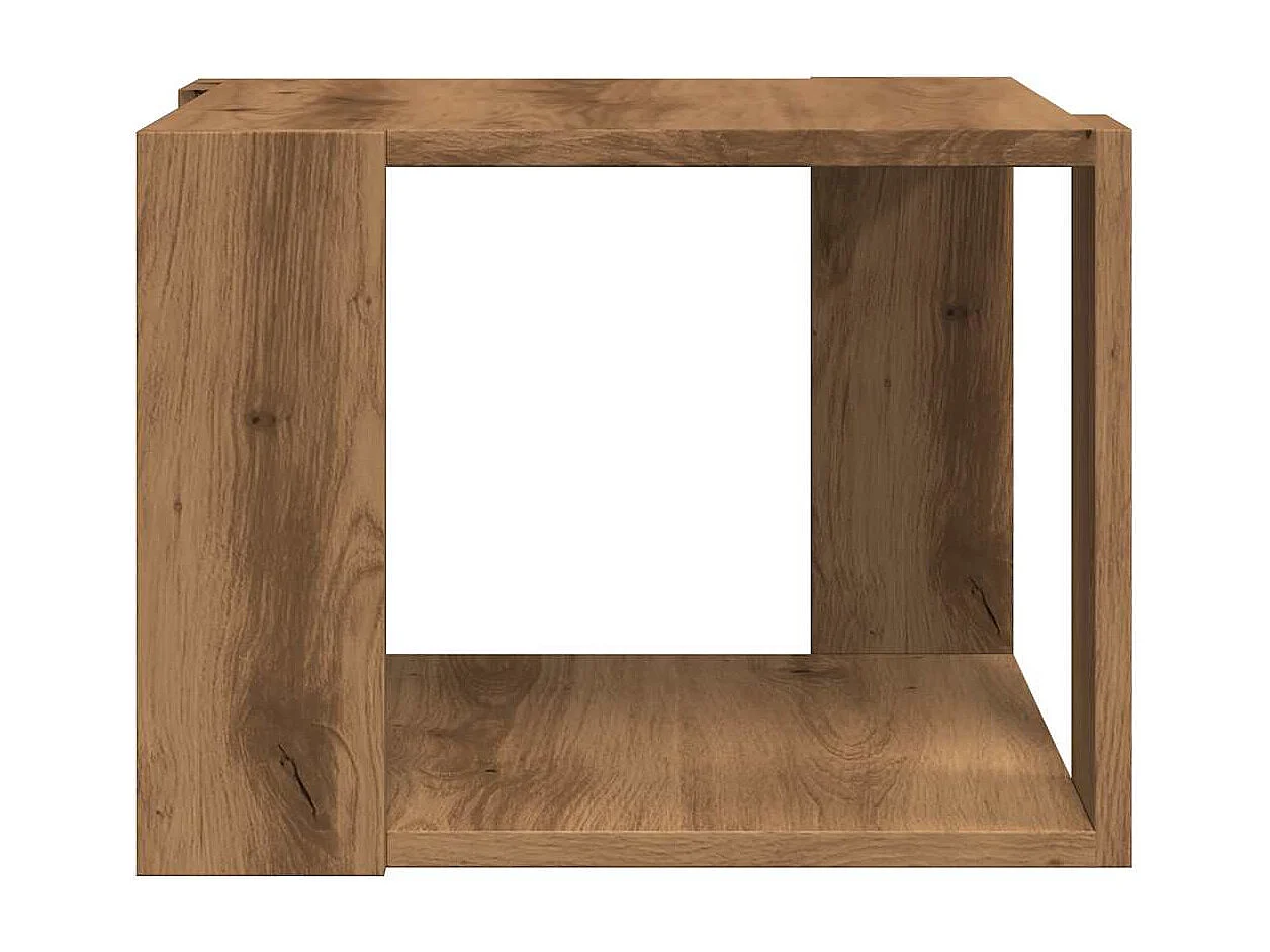 Mesa de centro feita à mão em carvalho 40x40x30 cm madeira de engenharia