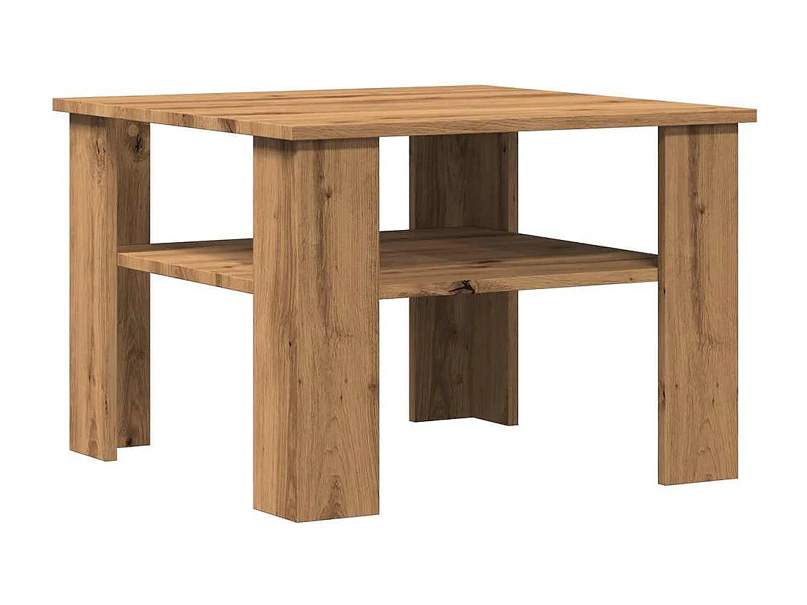 Mesa de centro feita à mão em carvalho 60x60x42cm madeira de engenharia