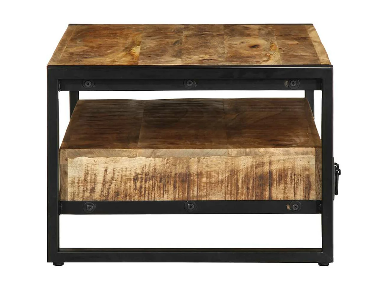 Couchtisch 90x50x36 cm massives rohes Mangoholz