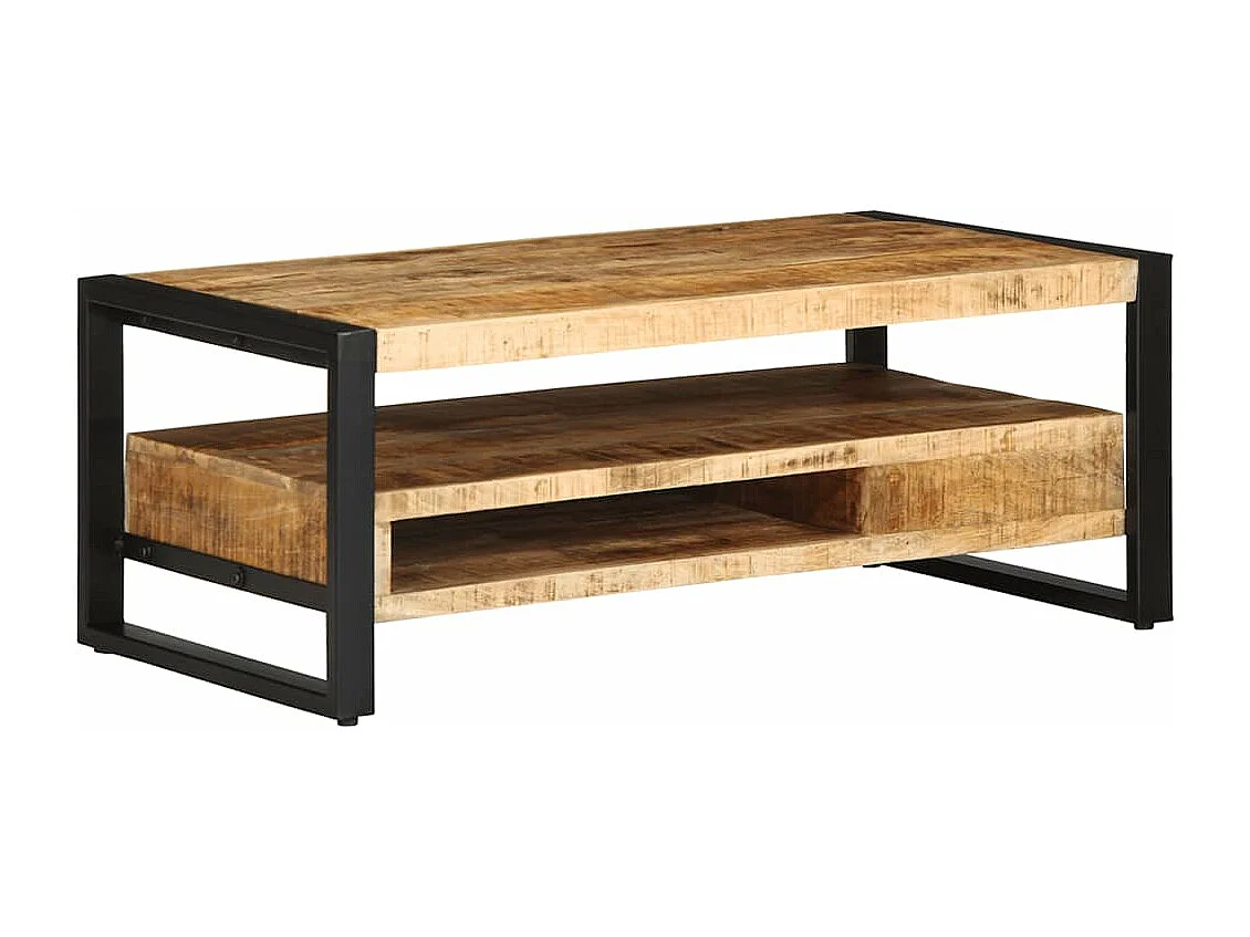 Couchtisch 90x50x36 cm massives rohes Mangoholz