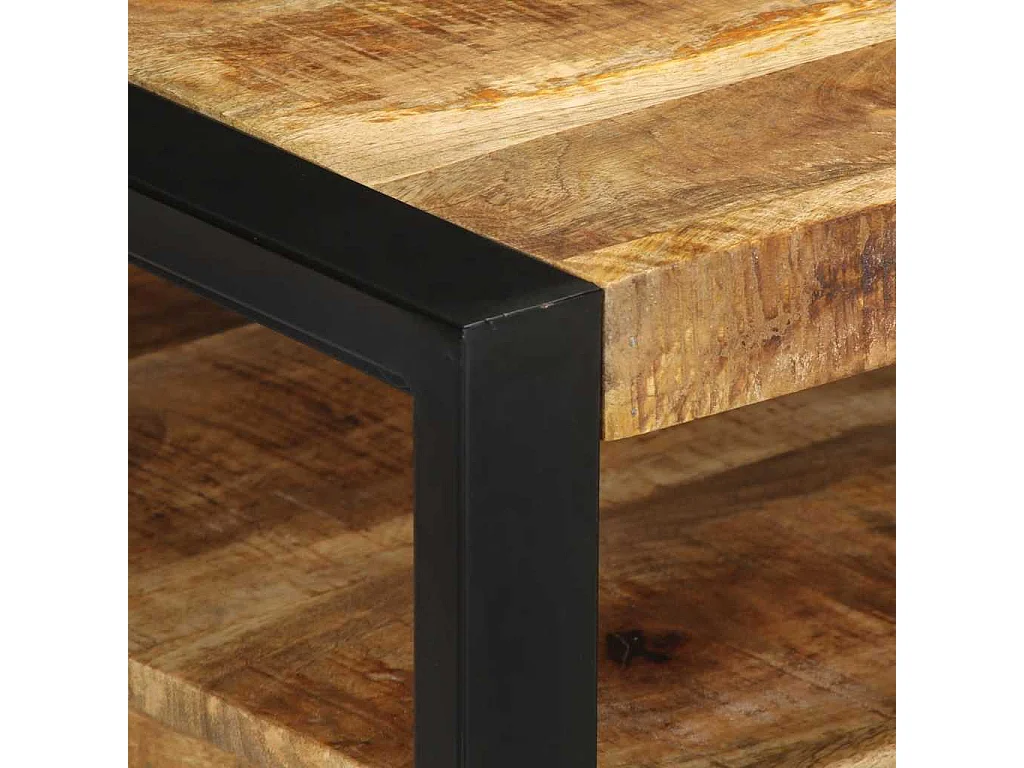 Couchtisch 90x50x36 cm massives rohes Mangoholz