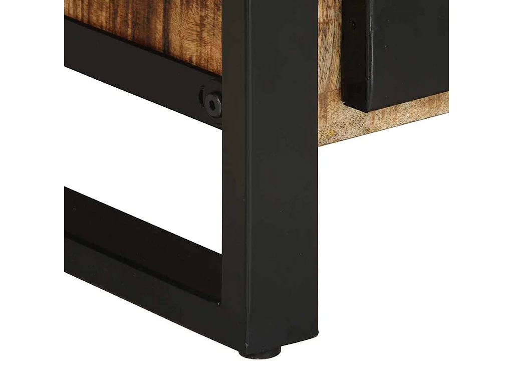 Couchtisch 90x50x36 cm massives rohes Mangoholz