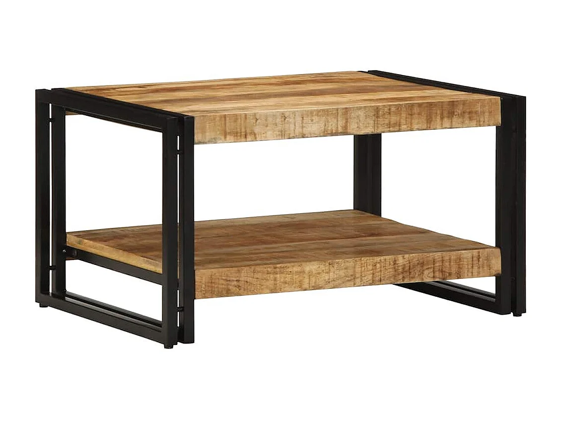 Mesa de centro 70x50x38 cm madeira maciça de manga crua