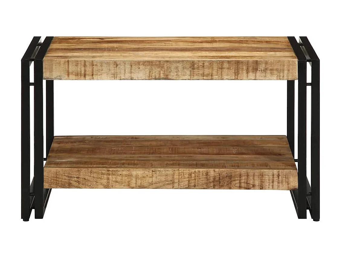 Mesa de centro 70x50x38 cm madeira maciça de manga crua