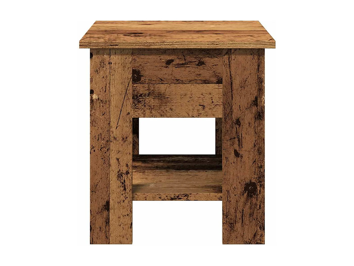 Tavolino in legno vecchio 40x40x42 cm in legno ingegnerizzato