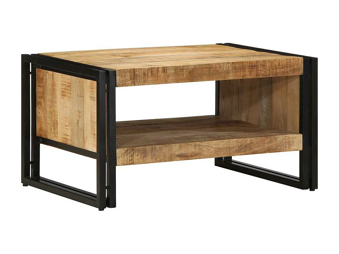 Table basse 70x50x38 cm bois de manguier massif brut