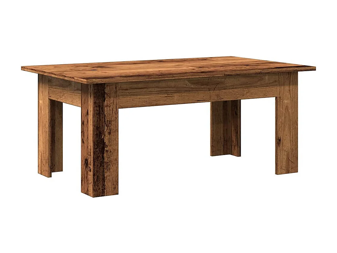 Tavolino in legno vecchio 100x60x42 cm in legno ingegnerizzato