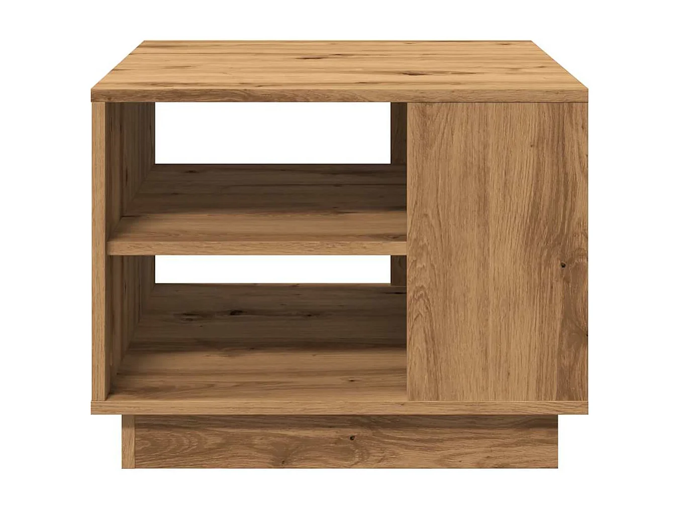 Table basse chêne artisanal 55x55x42 cm bois d'ingénierie