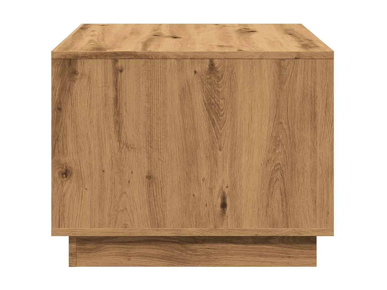 Table basse chêne artisanal 55x55x42 cm bois d'ingénierie