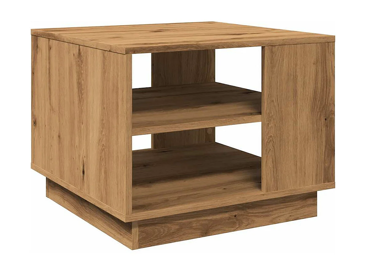 Mesa de centro feita à mão em carvalho 55x55x42 cm madeira de engenharia