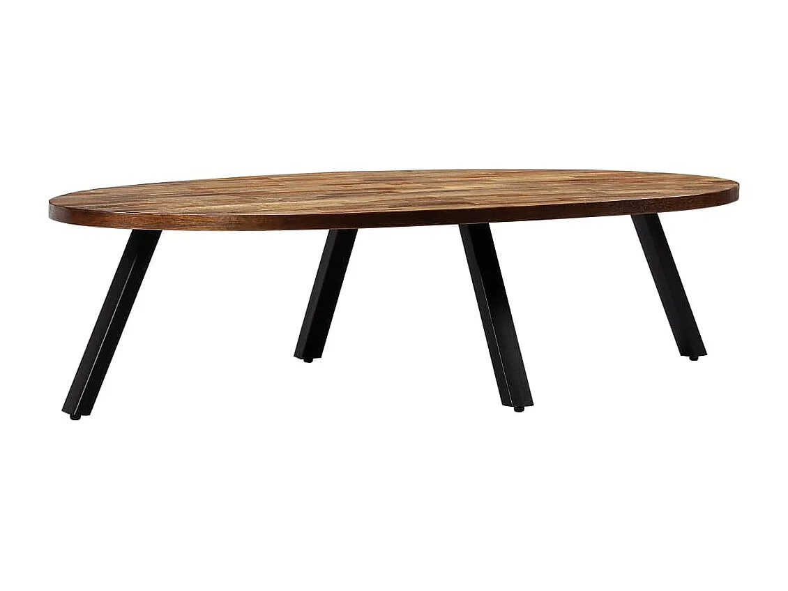 Table basse Teck recyclé massif Ovale 120x60x30 cm