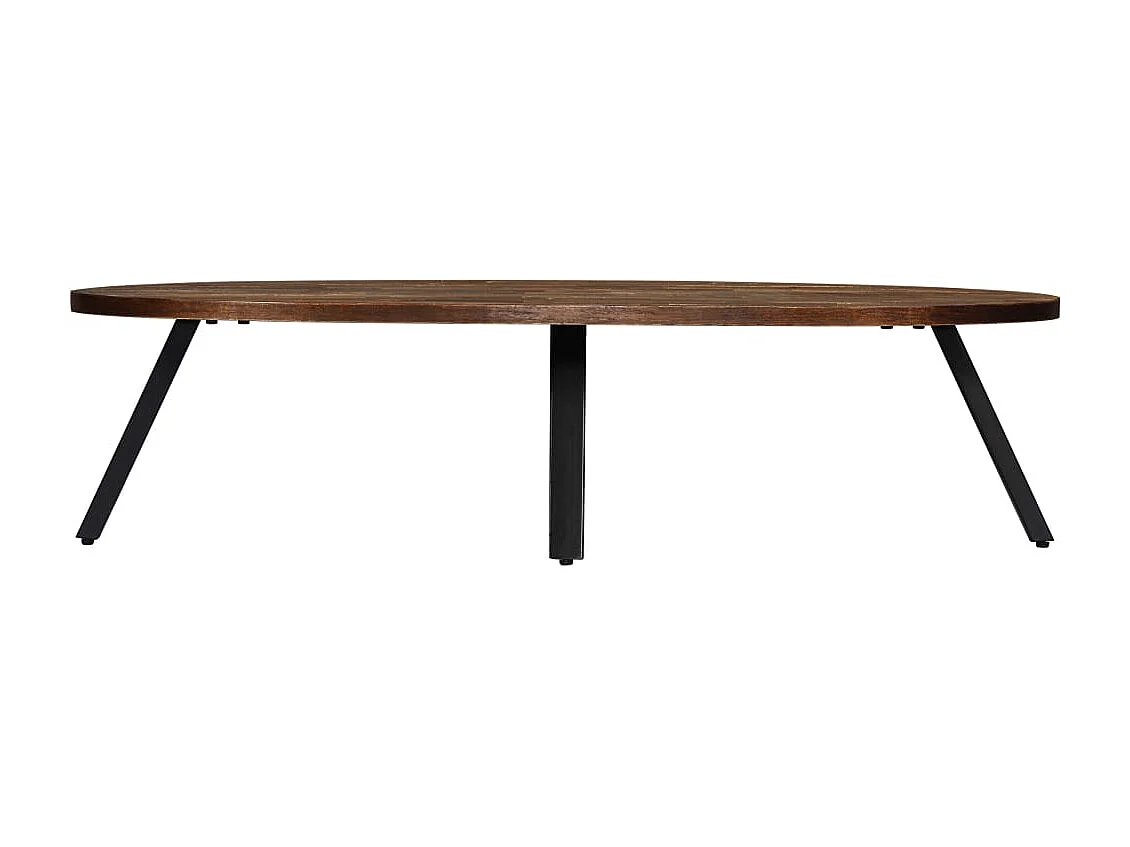 Table basse Teck recyclé massif Ovale 120x60x30 cm