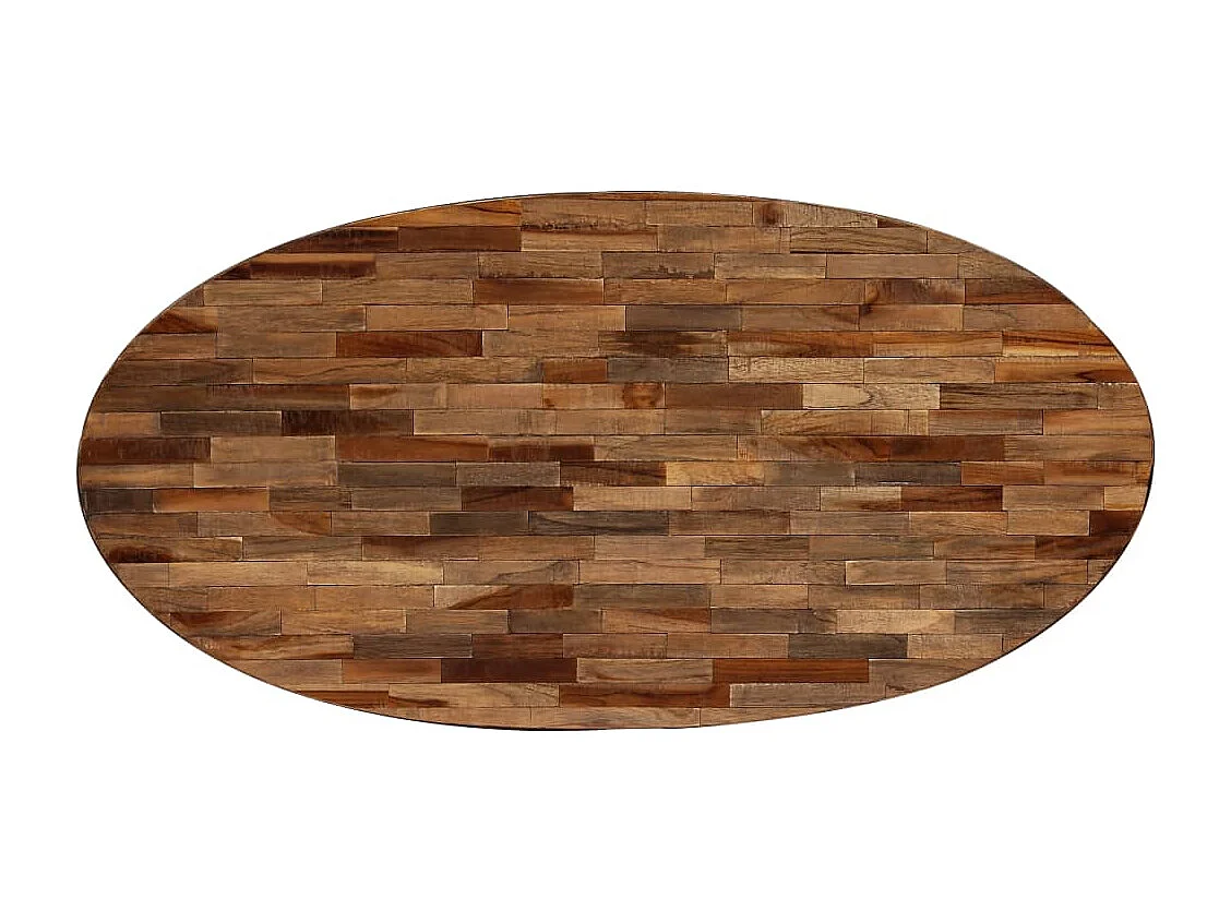 Table basse Teck recyclé massif Ovale 120x60x30 cm