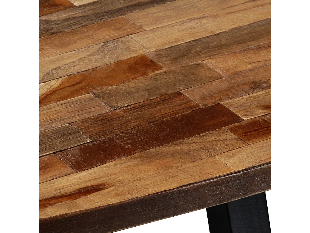 Table basse Teck recyclé massif Ovale 120x60x30 cm