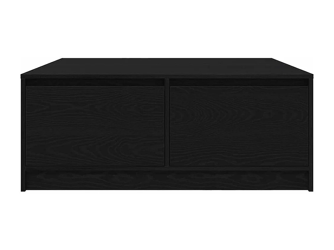 Mesa de centro com gavetas carvalho preto 100x100x40 cm