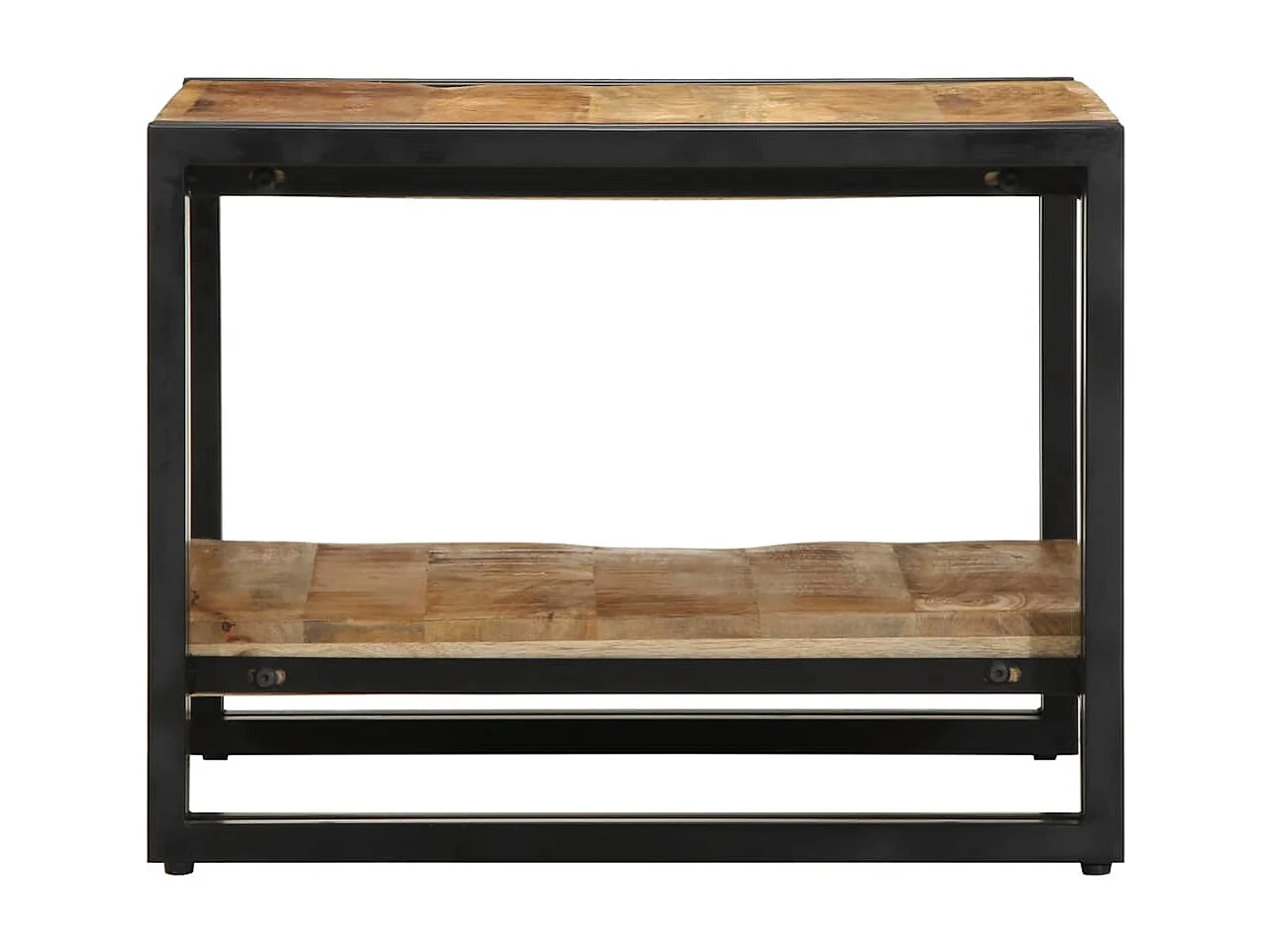 Table basse 50x50x38 cm bois de manguier massif brut