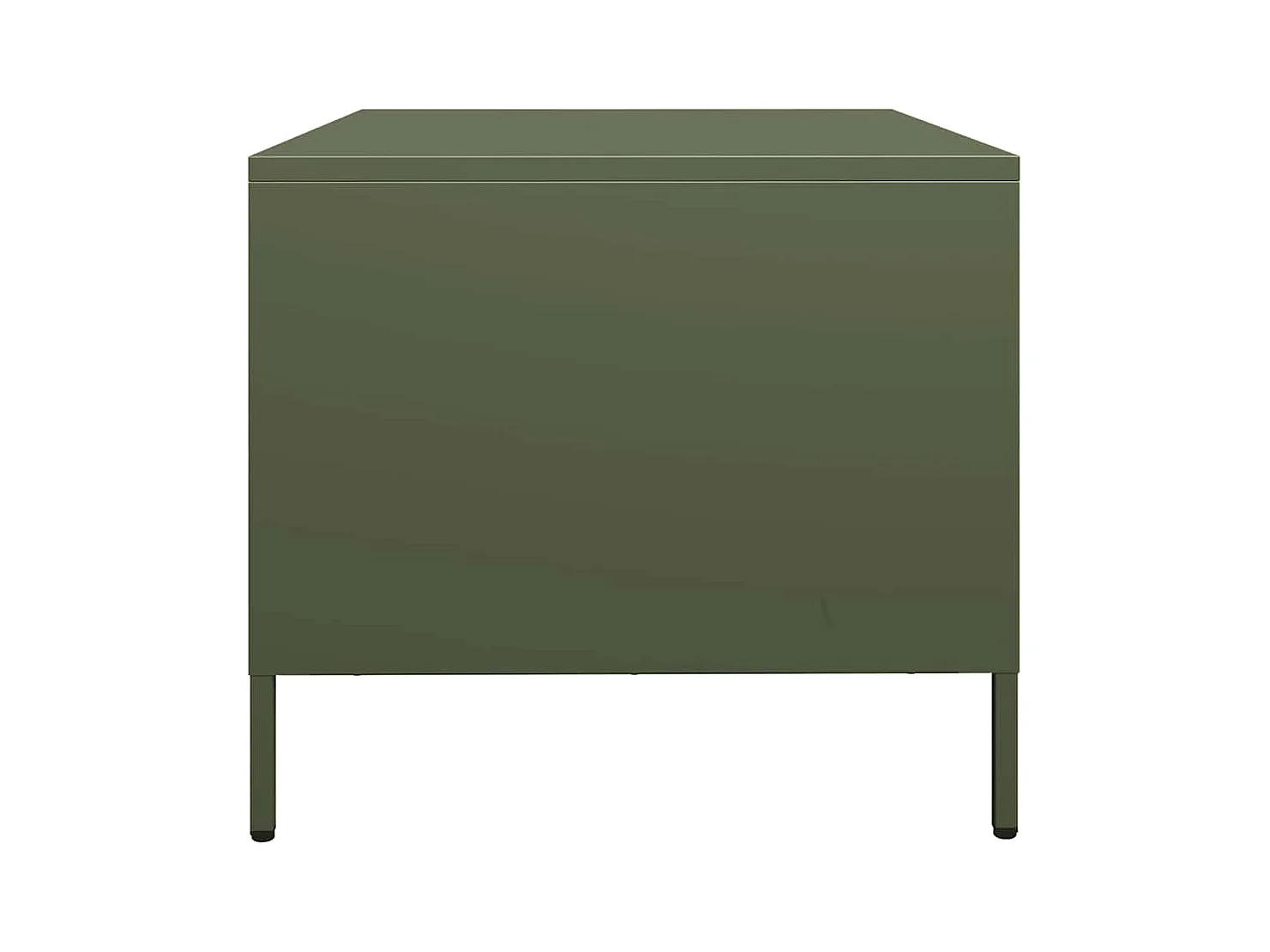 Table basse vert olive 68,5x50x43,5 cm acier laminé à froid