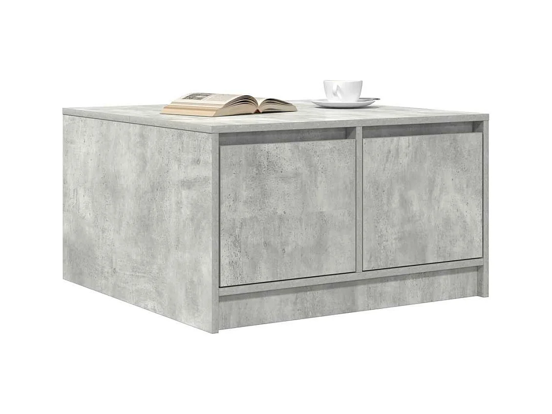 Couchtisch mit Schubladen Betongrau 70,5x70x40 cm