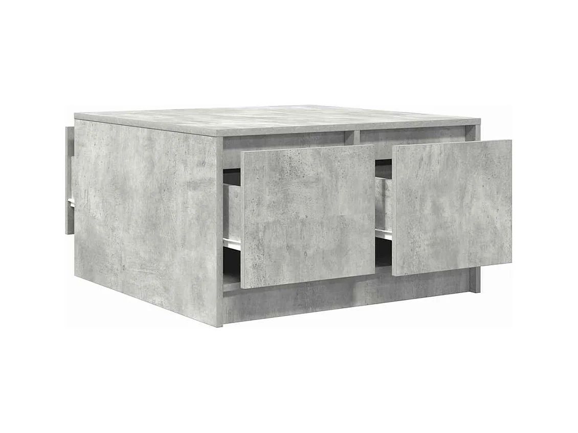 Couchtisch mit Schubladen Betongrau 70,5x70x40 cm