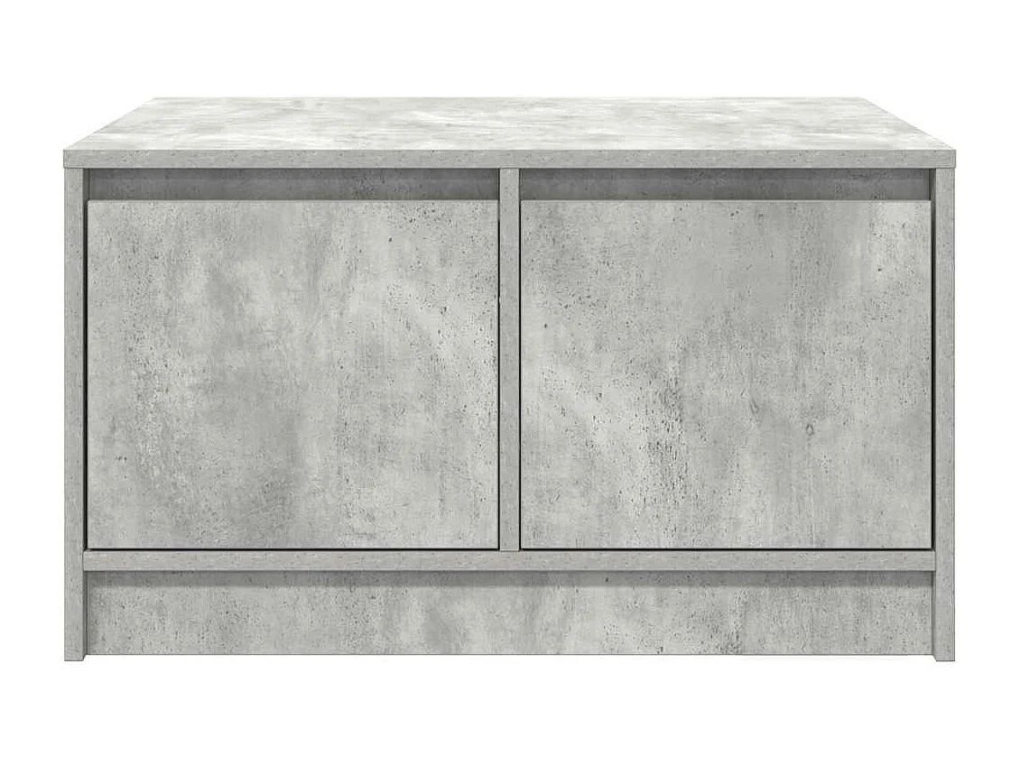 Mesa de centro con cajones gris hormigón 70,5x70x40 cm