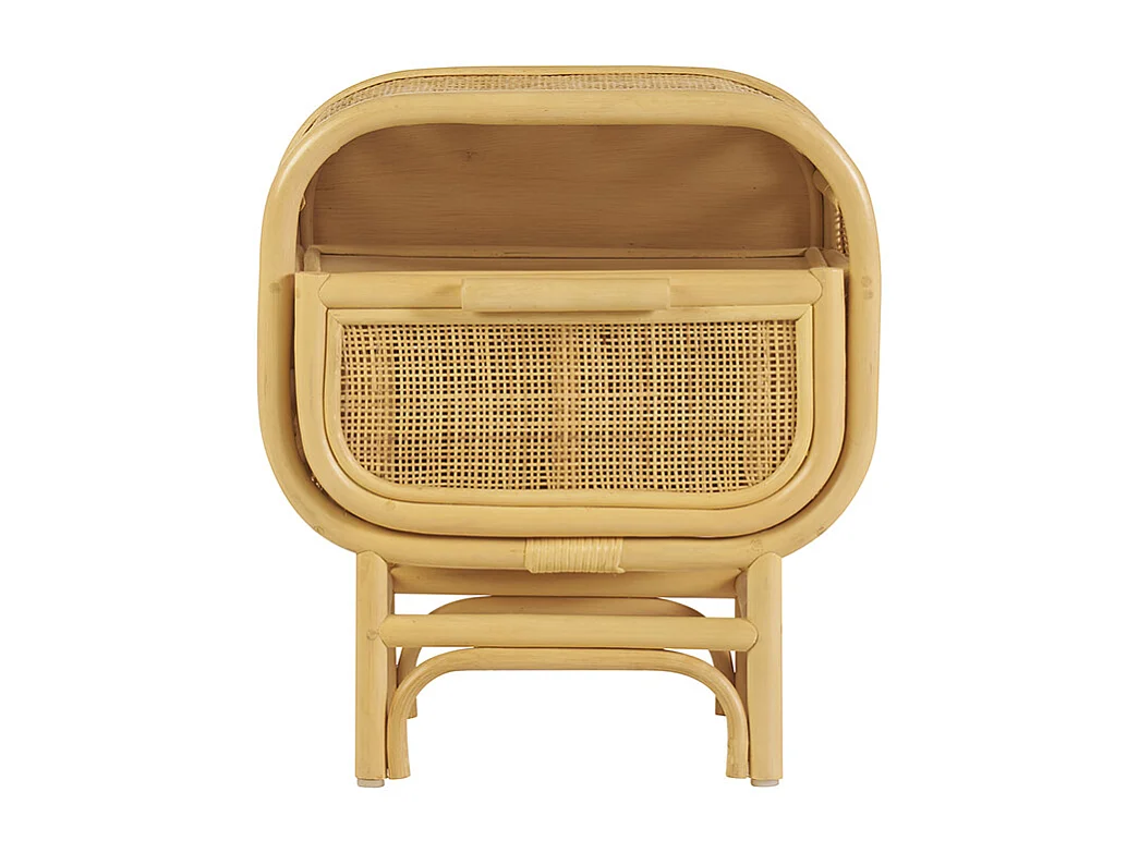 Tables de chevet avec tiroir en rotin (lot de 2) LUWAK