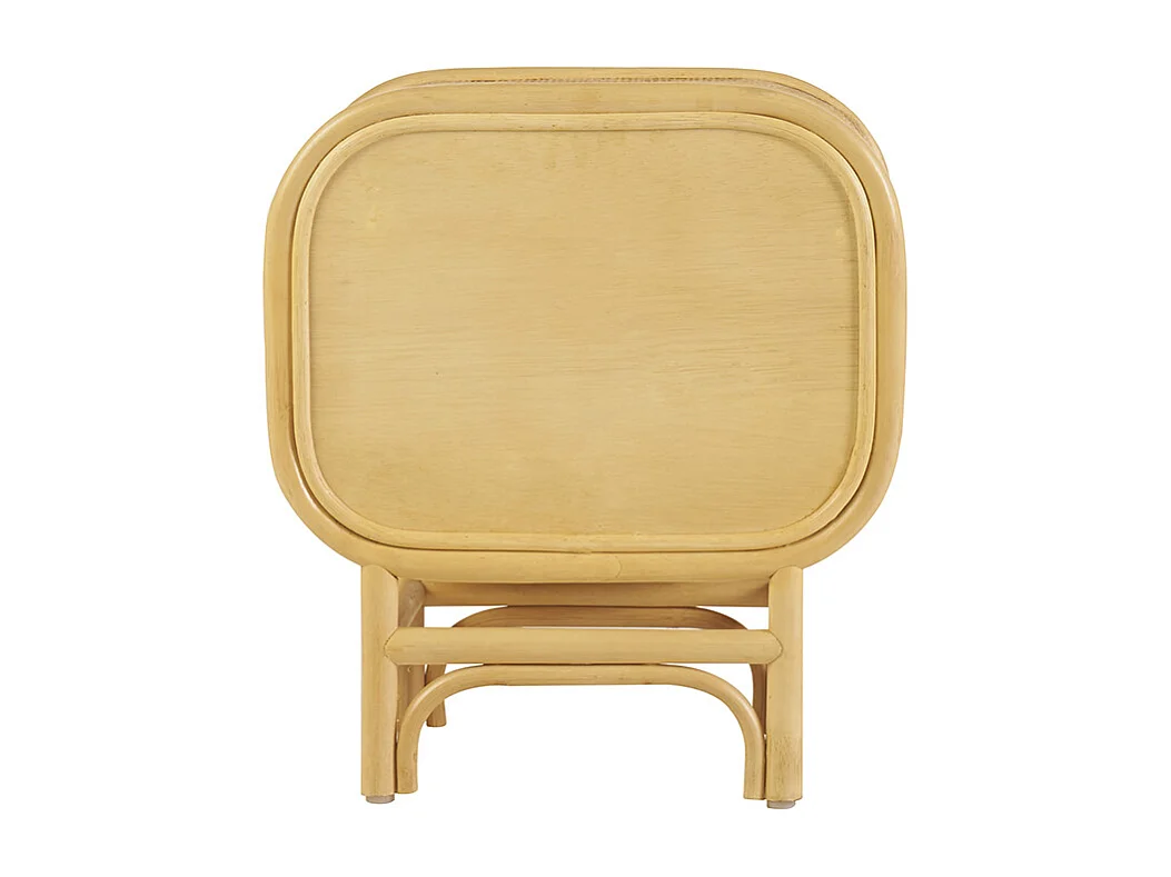 Tables de chevet avec tiroir en rotin (lot de 2) LUWAK