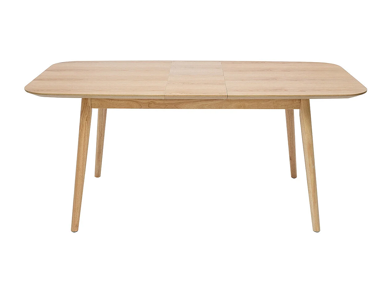Table extensible rallonges intégrées rectangulaire en bois clair chêne L140-170 cm ANK