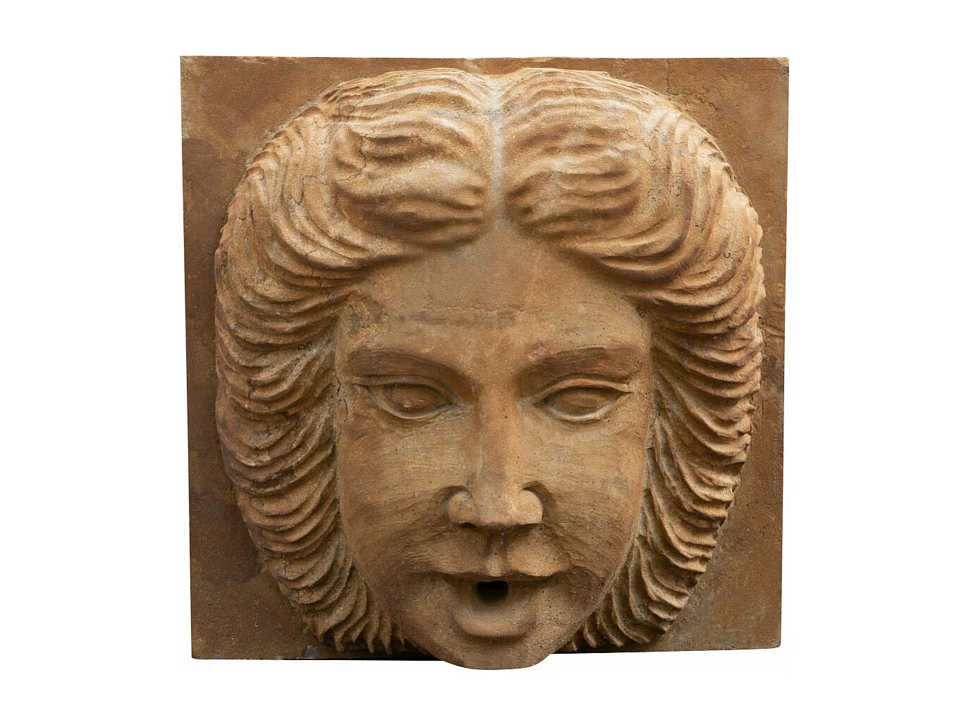 BISCOTTINI Fontaine - Mur en Pierre - Décorative - Fontaine de Jardin - Extérieur - Fontaine Murale - Décoration Murale - Décoration de Jardin - 40x21x40cm