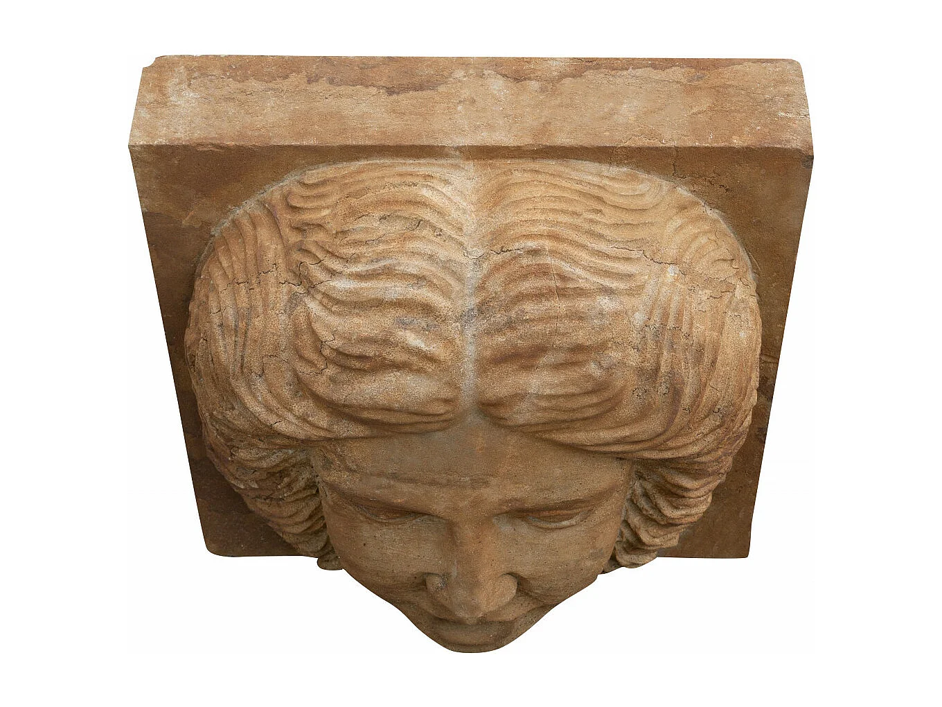 BISCOTTINI Fontaine - Mur en Pierre - Décorative - Fontaine de Jardin - Extérieur - Fontaine Murale - Décoration Murale - Décoration de Jardin - 40x21x40cm