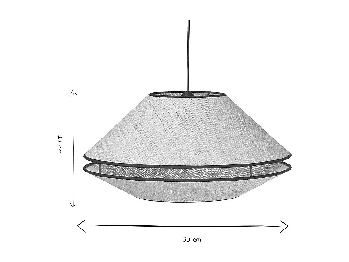 Natürliche Rattan-Hängelampe D50 cm KOYA